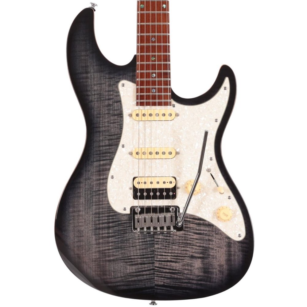 Sire | Larry Carlton | S7 FM | HSS | Flame & Roasted Maple | w