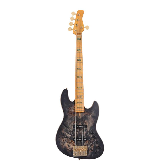 Sire | Marcus Miller | V10 | Swamp Ash & Poplar Burl (Sire-4ST-V10-Transparent-Black-Satin) - Gsus4