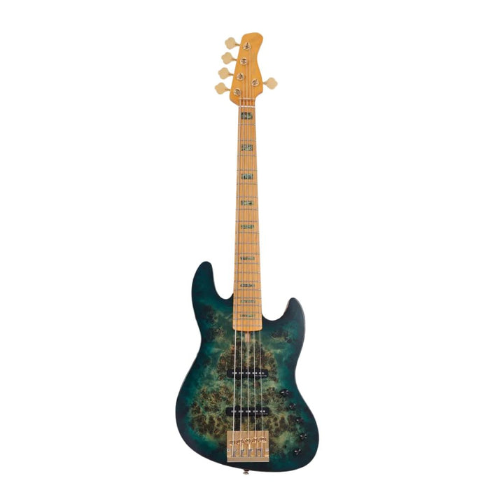 Sire | Marcus Miller | V10 | Swamp Ash & Poplar Burl (Sire-5ST-V10-Transparent-Green-Satin) - Gsus4
