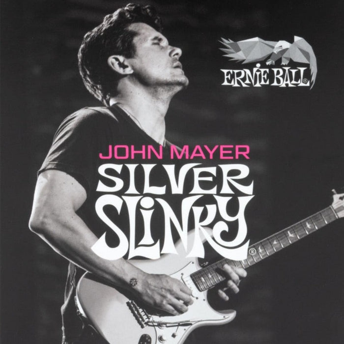 Ernie Ball | John Mayer Silver Slinky | Nickel Wound Electric Guitar Strings | 10.5-47 | P02218