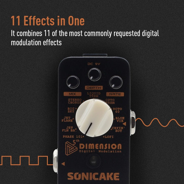 Sonicake - 5th Dimension Chorus Mini Guitar Pedal (QSS-08E) - Gsus4