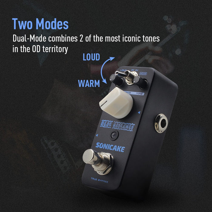 Sonicake - Blue Skreamer Overdrive - Mini Guitar Pedal (QSS-02) - Gsus4