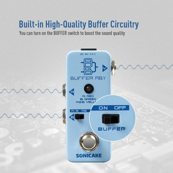 Sonicake - Buffered ABY - Mini Guitar Pedal (QSS-11) - Gsus4