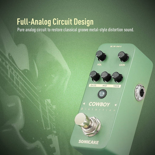 Sonicake - Cowboy Distortion - Mini Guitar Pedal (QSS-25) - Gsus4