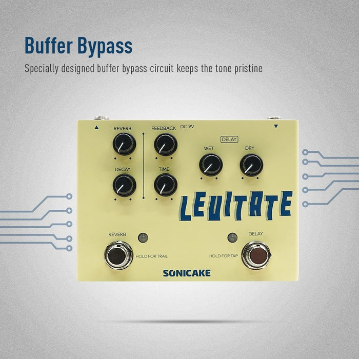 Sonicake - Levitate Delay & Reverb - Dual Guitar Pedal (QDS-02) - Gsus4