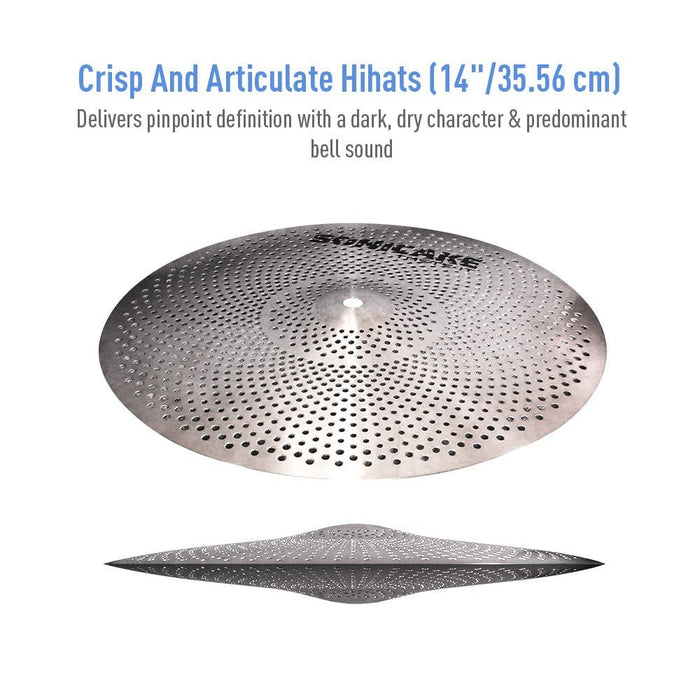 Sonicake - Low Volume Mute Cymbal set Silver (5 Pack) (QMC-05) - Gsus4
