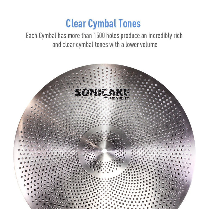 Sonicake - Low Volume Mute Cymbal set Silver (5 Pack) (QMC-05) - Gsus4