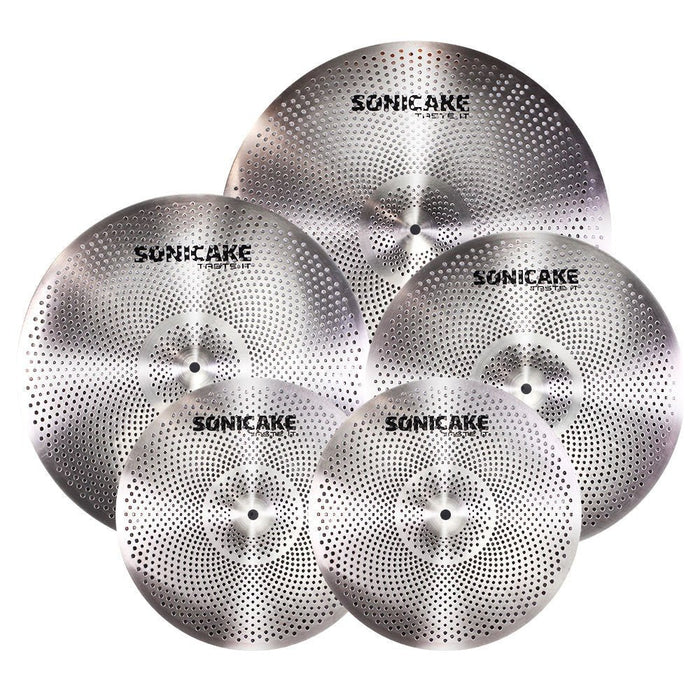 Sonicake - Low Volume Mute Cymbal set Silver (5 Pack) (QMC-05) - Gsus4