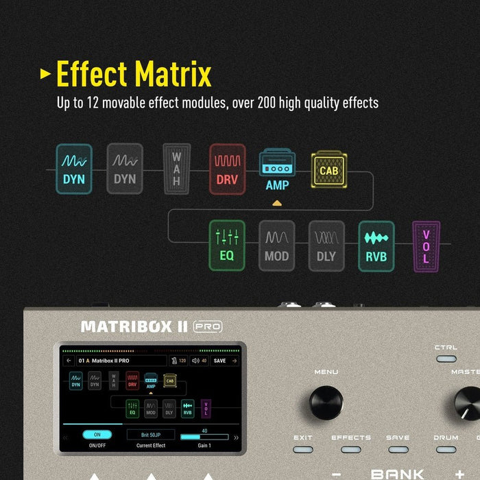 Sonicake - Matribox II Pro - Multi-Effects Guitar Pedal (QME-200) - Gsus4