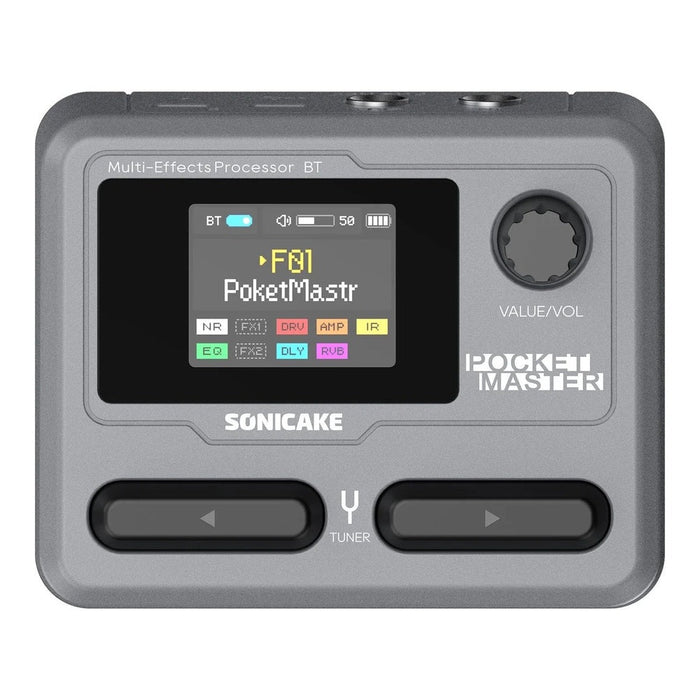 Sonicake Pocket Master Portable Mini Guitar Amp Modeller & Multi FX w/ Bluetooth & NAM - Gray (QME-10GY) - Gsus4