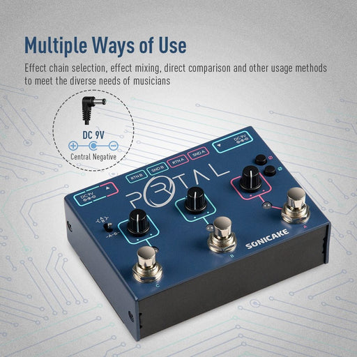 Sonicake - Portal Series/Par ABY- Dual Guitar Pedal (QDS-06) - Gsus4