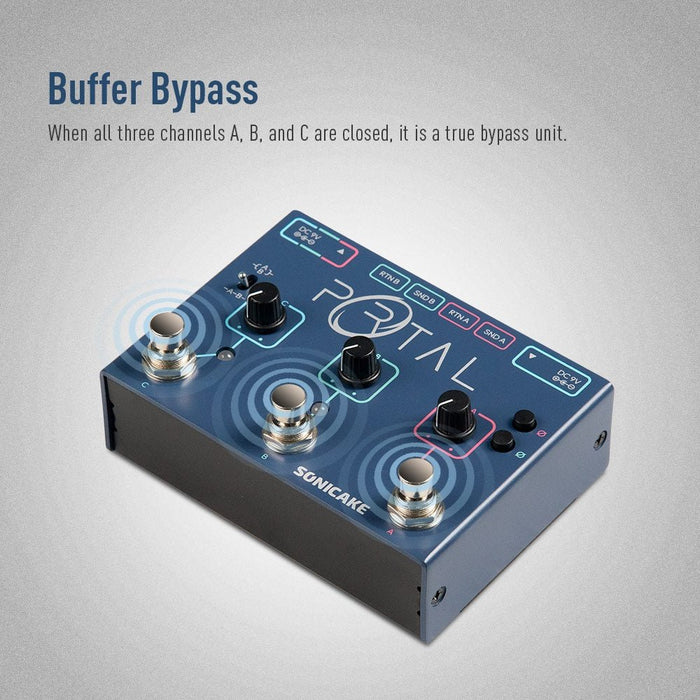 Sonicake - Portal Series/Par ABY- Dual Guitar Pedal (QDS-06) - Gsus4