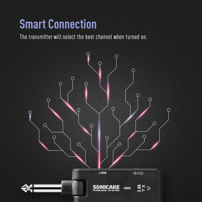 Sonicake - QWS10 Wireless Guitar System 2.4G (QWS-10) - Gsus4