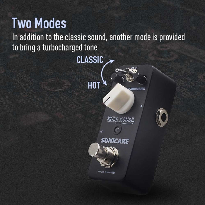 Sonicake - Rude Mouse Distortion - Mini Guitar Pedal (QSS-18) - Gsus4