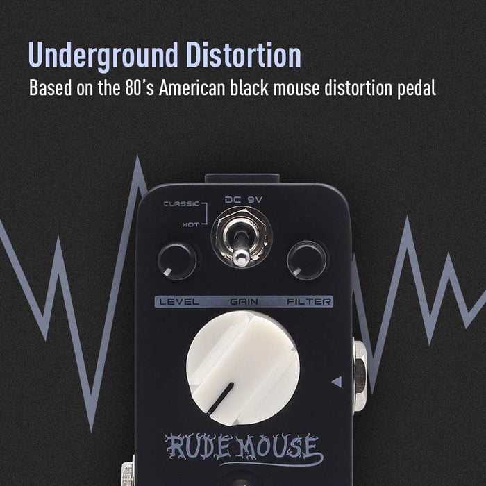 Sonicake - Rude Mouse Distortion - Mini Guitar Pedal (QSS-18) - Gsus4