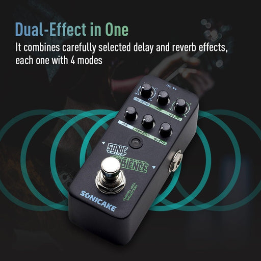Sonicake - Sonic Ambience 4 Mode Reverb - Mini Guitar Pedal (QSS-16) - Gsus4
