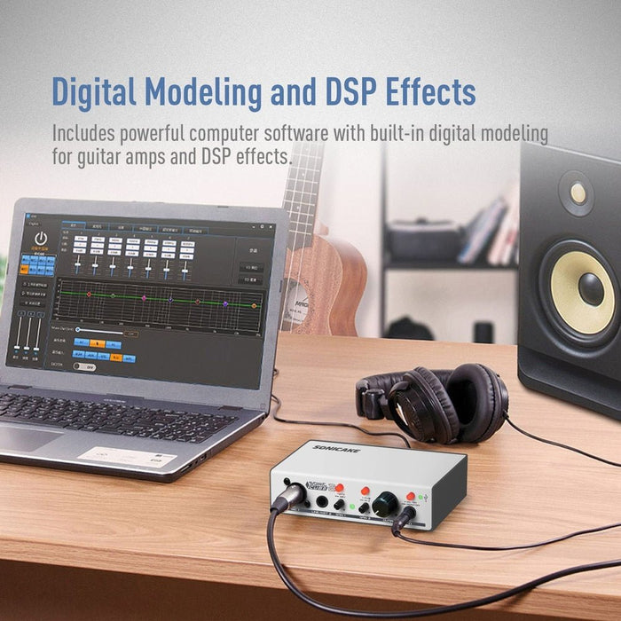 Sonicake - Sonic Cube II - USB-C Audio Interface for Guitarists w Live Stream & Loopback (QAI-23) - Gsus4