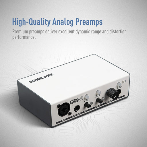Sonicake - Sonic Cube II - USB-C Audio Interface for Guitarists w Live Stream & Loopback (QAI-23) - Gsus4