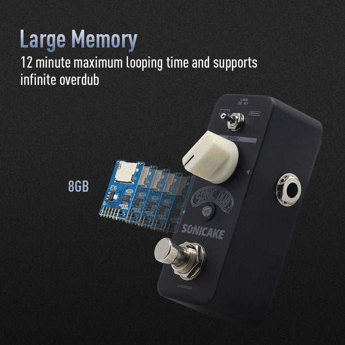 Sonicake - Sonic Dub USB-C Looper - Mini Guitar Pedal (QSS-13) - Gsus4