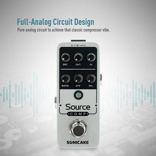 Sonicake - Source Comp 1176 Style Compressor - Mini Guitar Pedal (QSS-27) - Gsus4