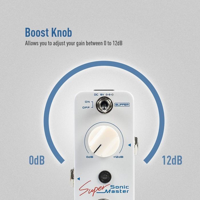 Sonicake - Super Master Clean Boost - Mini Guitar Pedal (QSS-22) - Gsus4