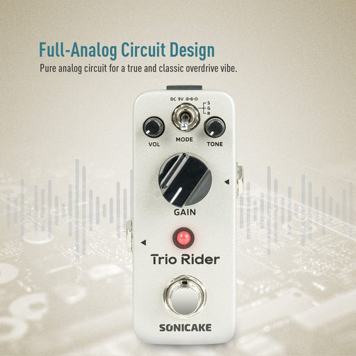 Sonicake - Trio Rider Overdrive - Mini Guitar Pedal (QSS-26) - Gsus4