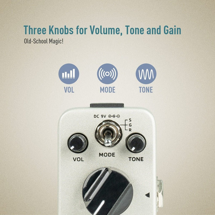 Sonicake - Trio Rider Overdrive - Mini Guitar Pedal (QSS-26) - Gsus4