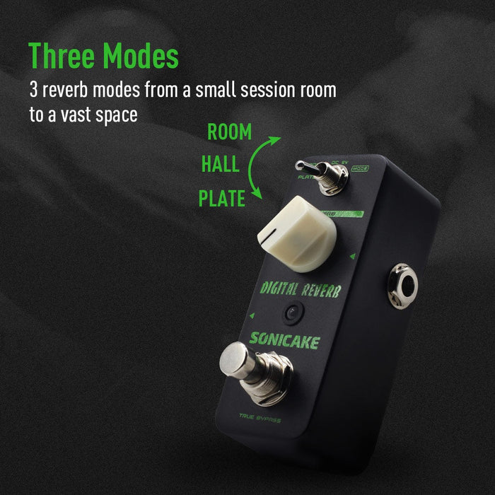 Sonicake - Triple Digital Reverb - Mini Guitar Pedal (QSS-06) - Gsus4