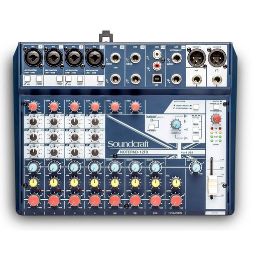 Soundcraft Notepad - 12FX Mixing Console with USB I/O and Lexicon Effects (SCF-5085985) - Gsus4
