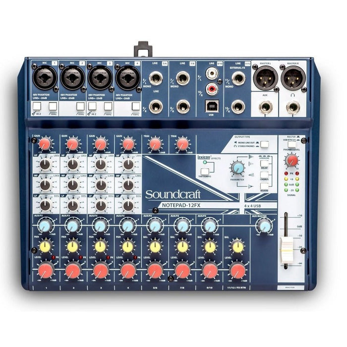 Soundcraft Notepad - 12FX Mixing Console with USB I/O and Lexicon Effects (SCF-5085985) - Gsus4