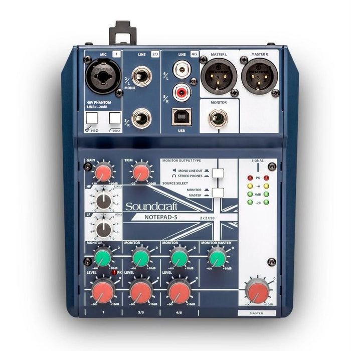 Soundcraft Notepad - 5 Mixing Console with USB I/O (SCF-5085980) - Gsus4