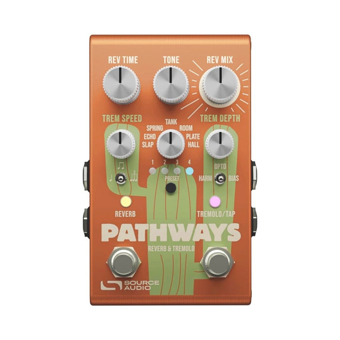 Source Audio | PATHWAYS | Stereo Reverb & Tremolo Pedal | PRE - ORDER (Ships mid April) (SA-PATHWAYS) - Gsus4
