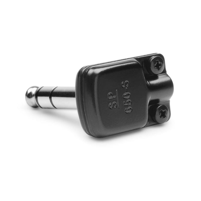 SquarePlug | SP650 - S | Low Profile Flat Right Angle TRS Connector | up to 6.3mm OD (SP - 650 - S - BLACK) - Gsus4