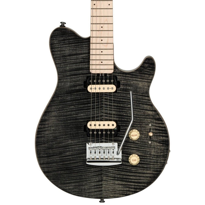 Sterling Axis HH AX3FM - Trans Black / Flame Maple Top (AX3FM-TBK-M1) - Gsus4