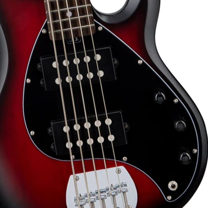 Sterling Ray 5 HH - Ruby Red Burst - Rosewood Fretboard (RAY5HH-RRBS-R1) - Gsus4