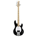 Sterling StingRay RAY2 Bass Guitar - Black with Maple Neck (RAY2-BK-M1) - Gsus4