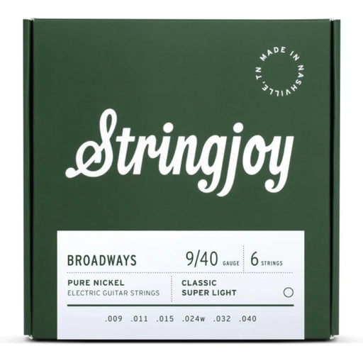 Stringjoy | Broadways | Classic | Super Light Gauge (9 - 40) | Pure Nickel | Electric Guitar Strings (SJ - BR0940) - Gsus4