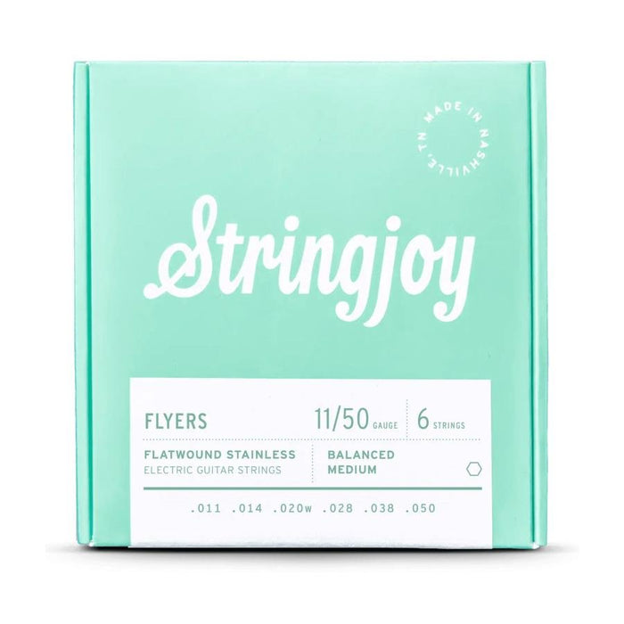Stringjoy | Flyers | Flatwound Stainless Strings | Balanced Medium (11 - 50) | Electric Guitars (SJ-FR1150) - Gsus4