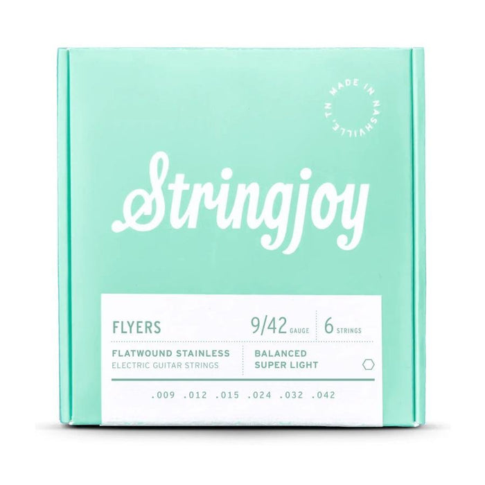 Stringjoy | Flyers | Flatwound Stainless Strings | Balanced Super Light (9 - 42) | Electric Guitars (SJ-FR0942) - Gsus4