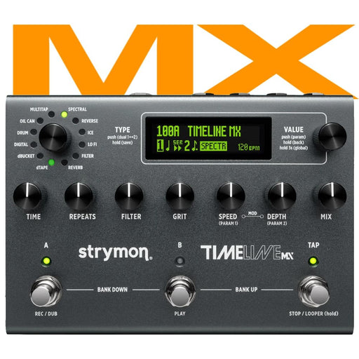 Strymon TimeLine MX Next Gen Dual Mode Delay w/ 5-Minute Stereo Looper (SN-TIMELINE-MX) - Gsus4
