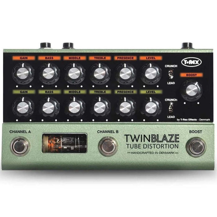 T - Rex | TwinBlaze Tube Distortion | JCM45 Inspired Dual Channel Overdrive & Distortion w/ 12AX7 Vacuum Tube, Cab Sim & Boost (TR10210) - Gsus4