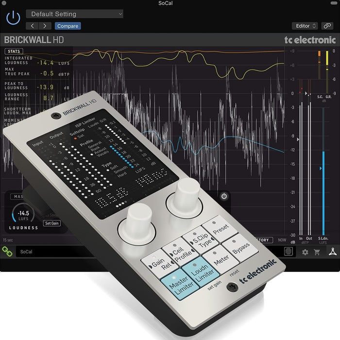 TC Electronic | BRICKWALL HD | Mastering Limiter Plug - In w/ Desktop Interface (455011) - Gsus4