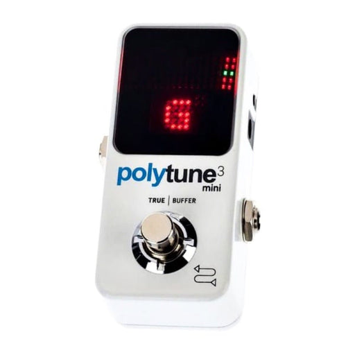 TC Electronic | Polytune 3 Mini | Tiny Polyphonic Tuner w/ Built - in Buffer | White (455063) - Gsus4