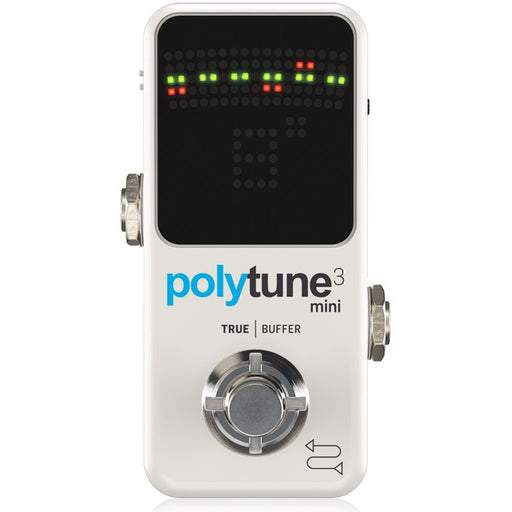 TC Electronic | Polytune 3 Mini | Tiny Polyphonic Tuner w/ Built - in Buffer (White) (455063) - Gsus4