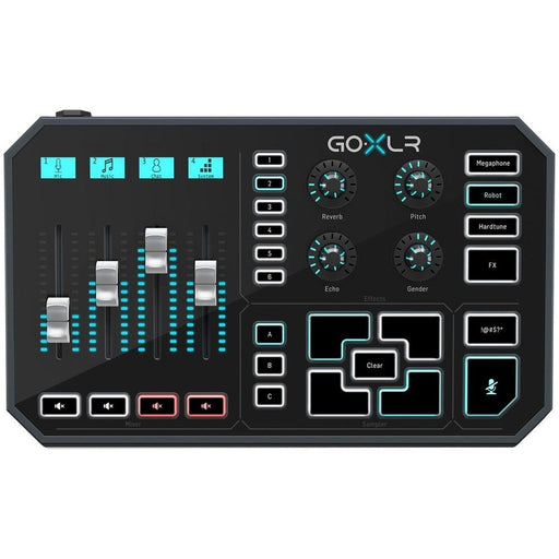 TC Helicon | GO XLR | 4 - Channel Broadcast Mixer | w/ Motorised Faders & FX | Black (455104) - Gsus4