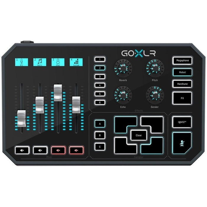 TC Helicon | GO XLR | 4 - Channel Broadcast Mixer | w/ Motorised Faders & FX | Black (455104) - Gsus4