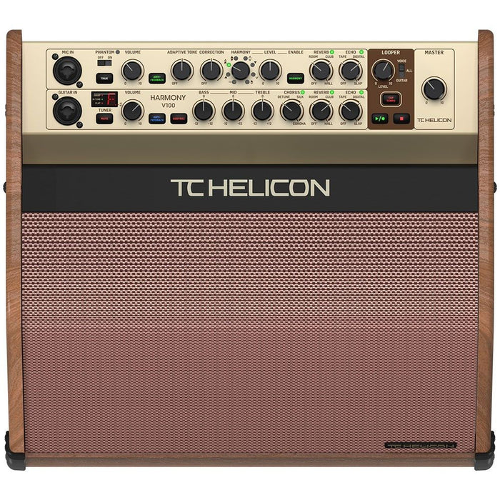 TC Helicon | Harmony V100 | 100W 2 - Channel Acoustic Amplifier w/ Vocal Effects (455108) - Gsus4