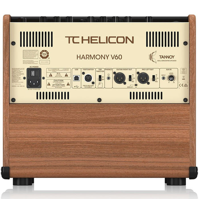TC Helicon | Harmony V60 | 60W 2 - Channel Acoustic Amplifier w/ Vocal Effects (455109) - Gsus4
