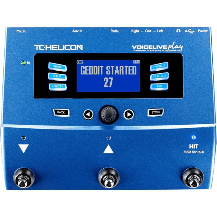 TC Helicon | VoiceLive Play | 3 - Button Vocal Effects Stompbox w/ Looper (455122) - Gsus4
