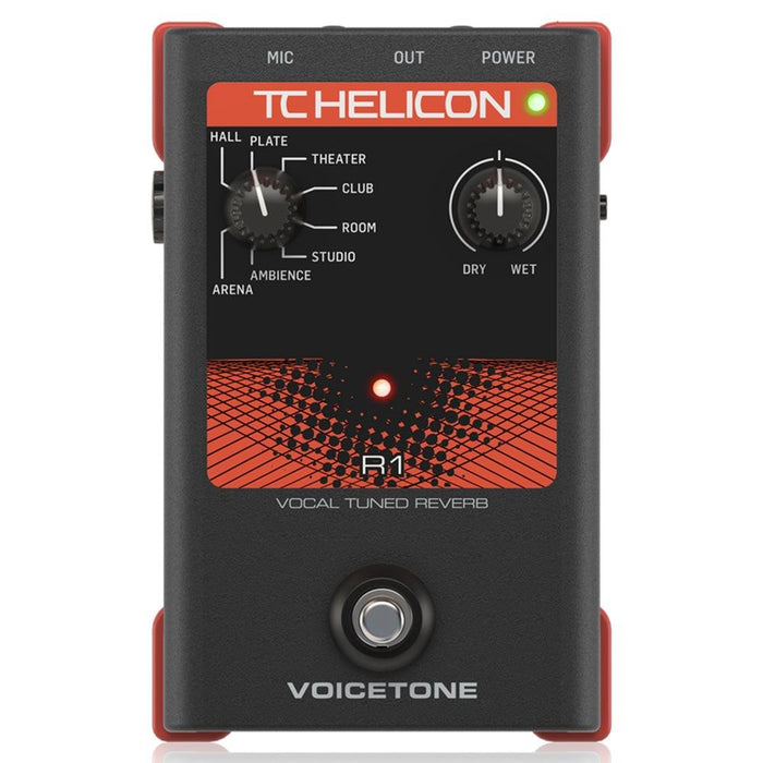 TC Helicon | VoiceTone R1 | Studio - Quality Live Vocal Reverb Pedal | Vocal Effects (455127) - Gsus4